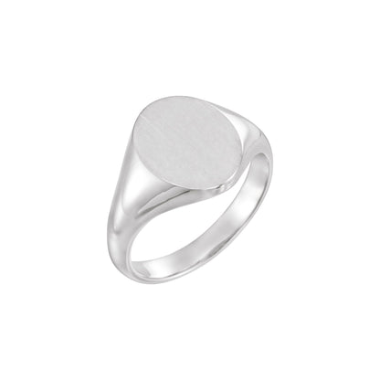 Oval Signet Ring (9 x 7〜14 x 10mm)