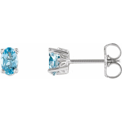 Natural Aquamarine Earrings