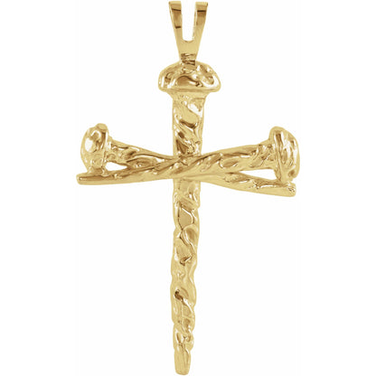Nail Design Cross Pendant - 3.25g