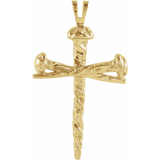 Nail Design Cross Pendant - 3.25g