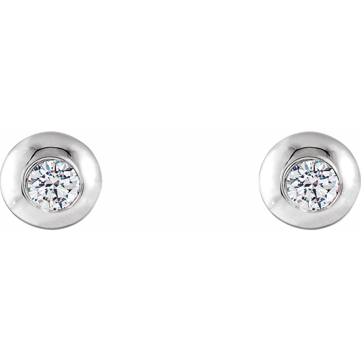 1/8 CTW Natural Diamond Domed Stud Earring
