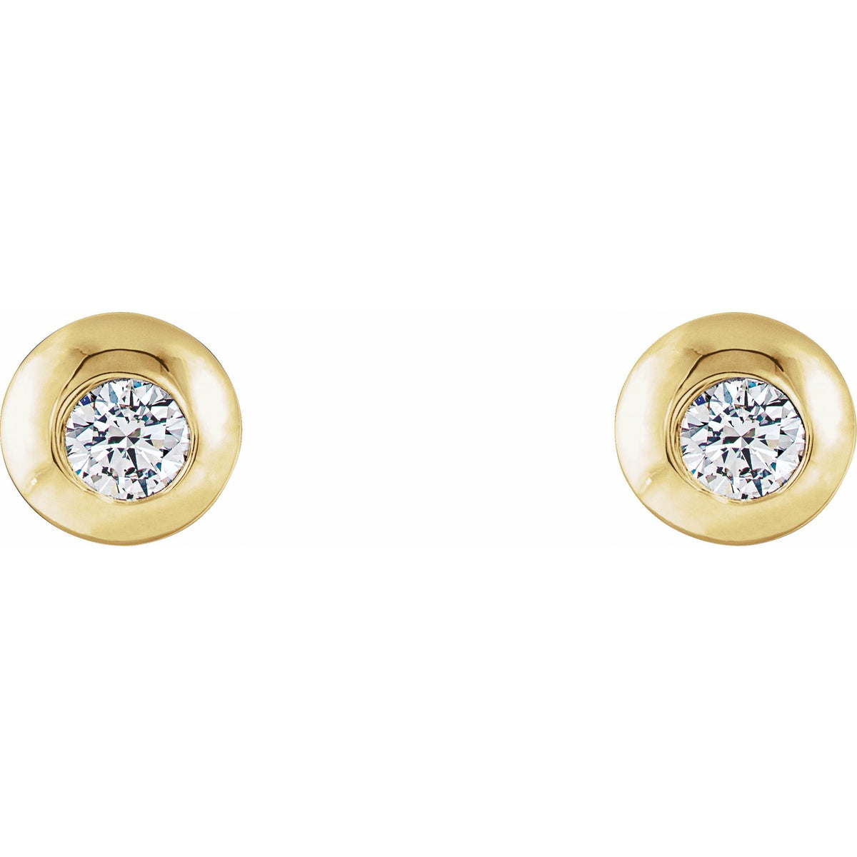1/8 CTW Natural Diamond Domed Stud Earring