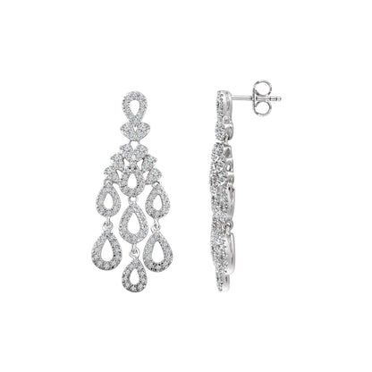Natural Diamond Chandelier Earrings