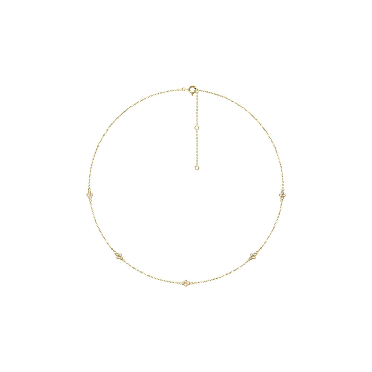 Natural Diamond Station Necklace