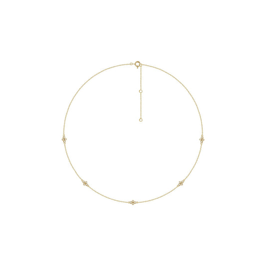 Natural Diamond Station Necklace