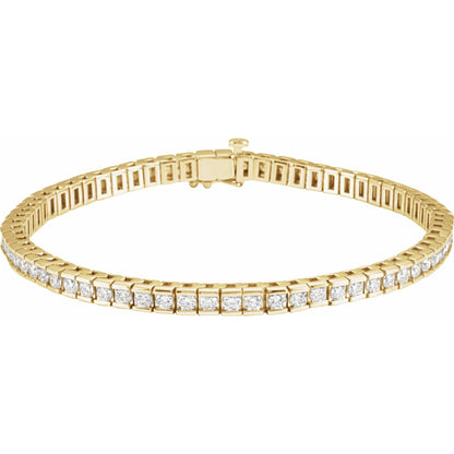 4 CTW Natural Diamond Line 7 1/4" Bracelet