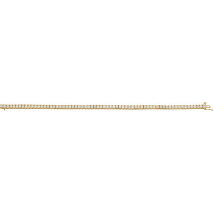4 CTW Natural Diamond Line 7 1/4" Bracelet - White Gold/Yellow Gold