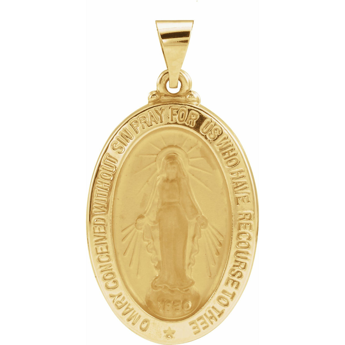 25x18 mm Oval Hollow Miraculous Medal