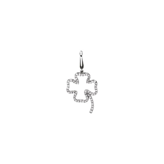 1/3 CTW Natural Diamond Four-Leaf Clover Charm/Pendant