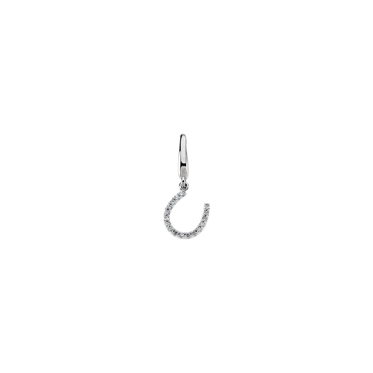 0.07 CTW Natural Diamond Horseshoe Charm/Pendant