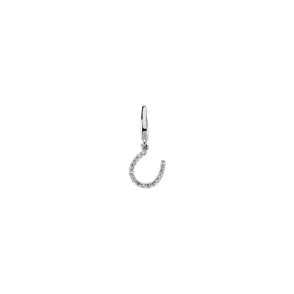 0.07 CTW Natural Diamond Horseshoe Charm/Pendant