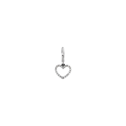 0.08 CTW Natural Diamond Heart Charm/Pendant
