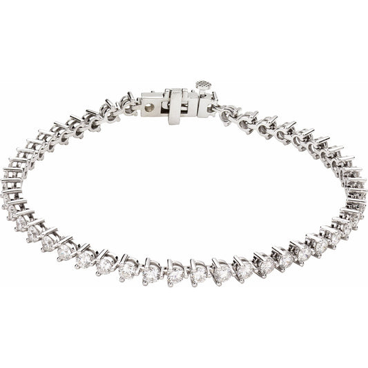 4 3/4 CTW Natural Diamond Line 7 1/4" Bracelet