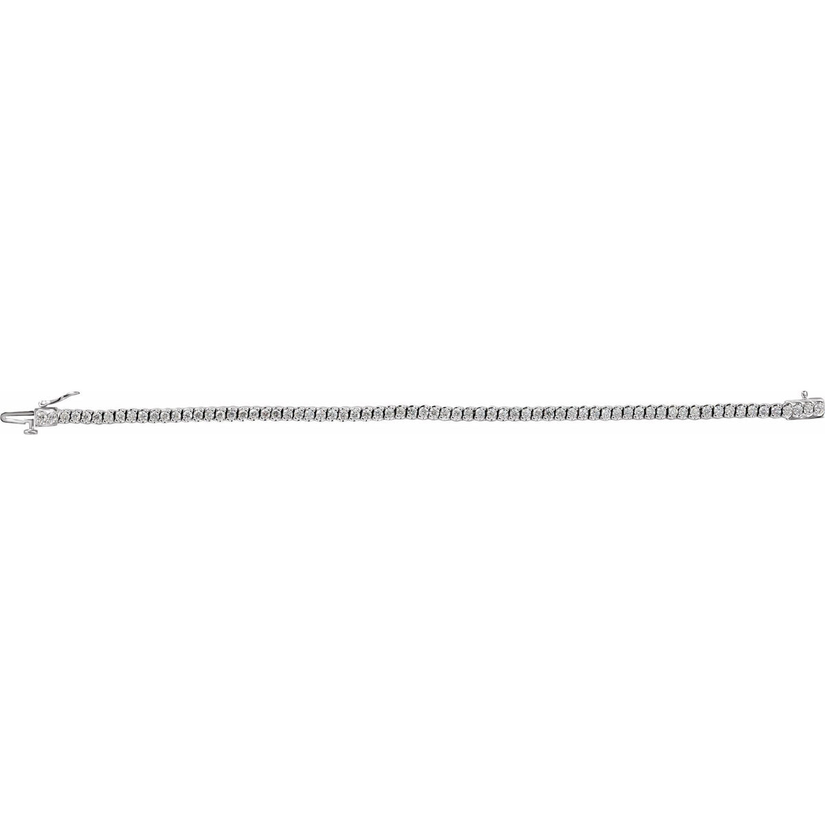 2 3/4 CTW Natural Diamond 7" Line Bracelet