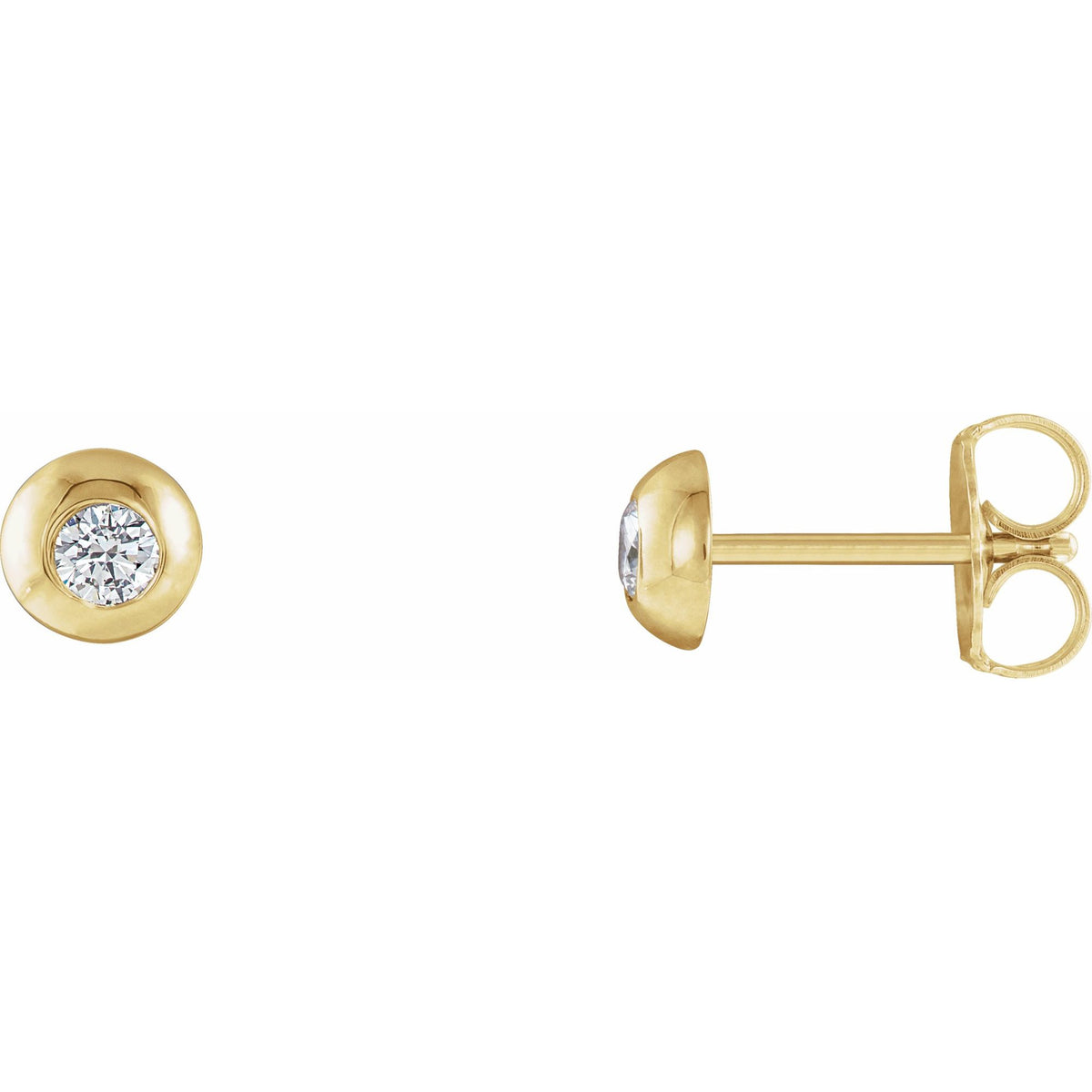 1/3 CTW Natural Diamond Domed Stud Earring