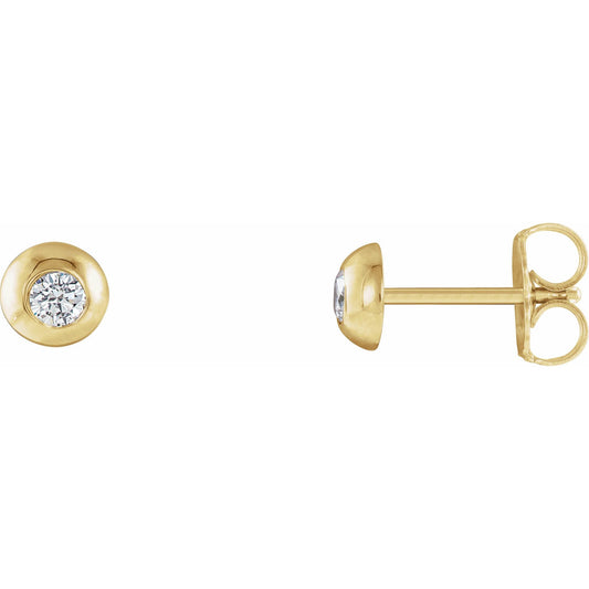 1/5 CTW Natural Diamond Domed Stud Earring
