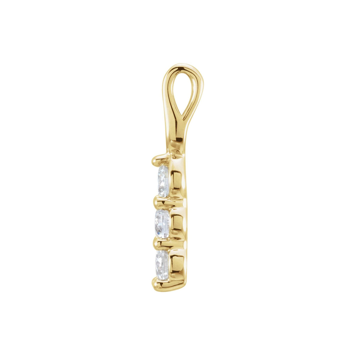 Natural Diamond Three-Stone Pendant