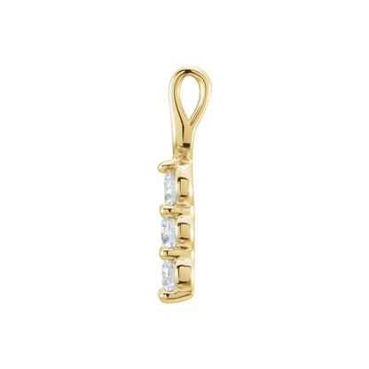 Natural Diamond Three-Stone Pendant