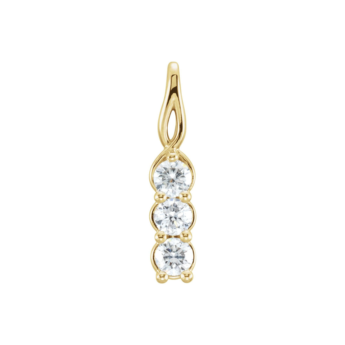 Natural Diamond Three-Stone Pendant