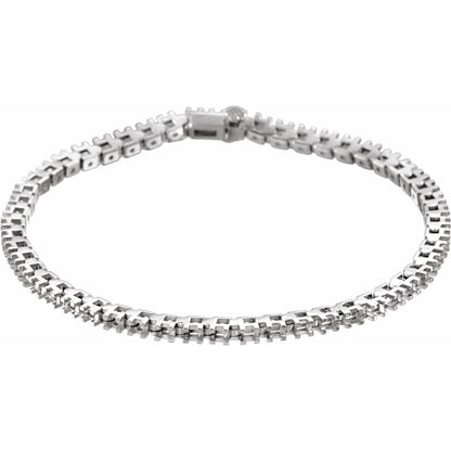 2 1/8 CTW Natural Diamond Line 7" Bracelet