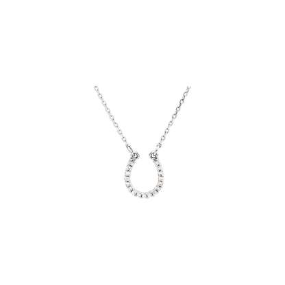 Natural Diamond Horseshoe Necklace
