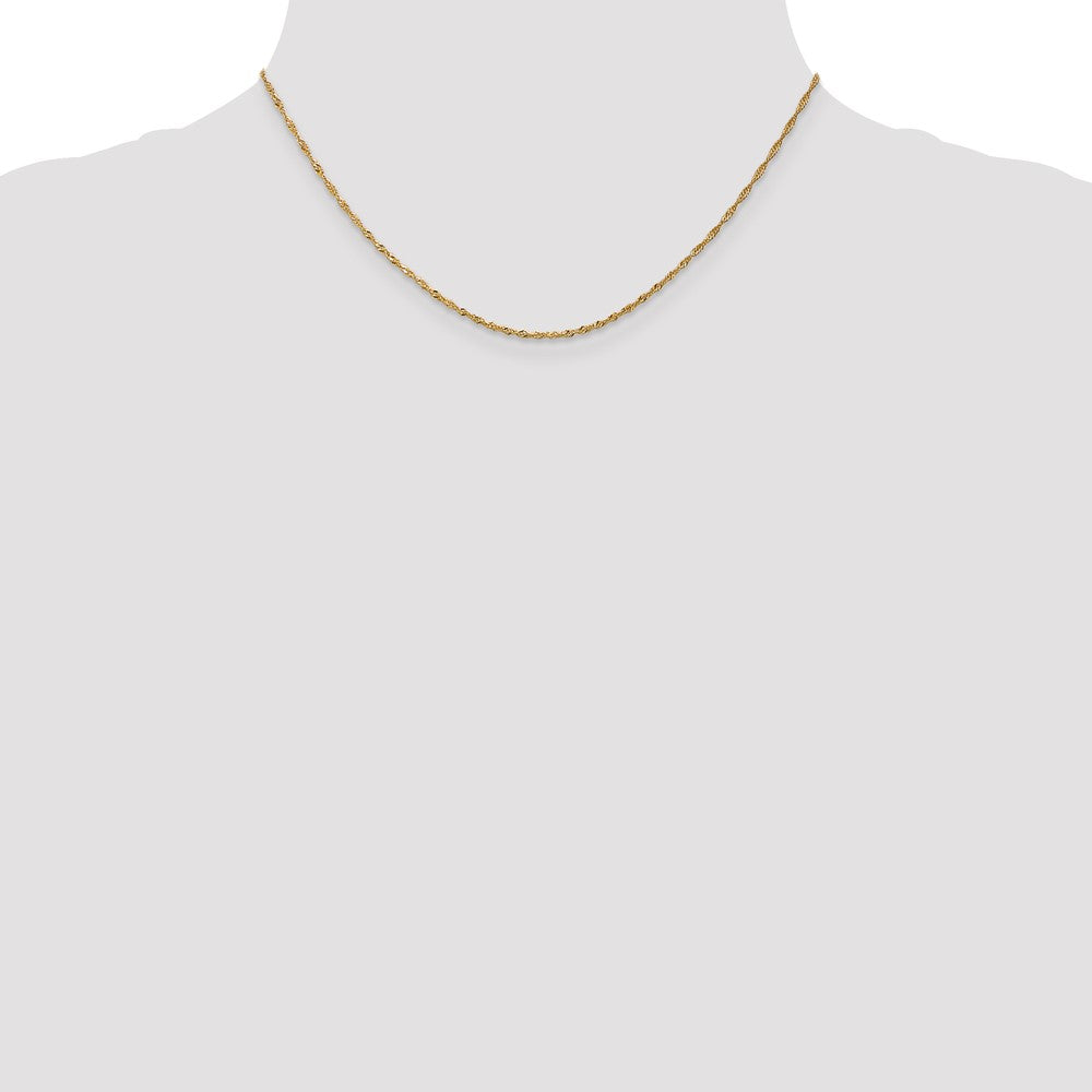 1.3mm Singapore Chain - Yellow Gold