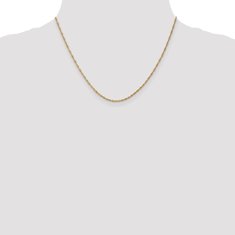 1.3mm Singapore Chain - Yellow Gold
