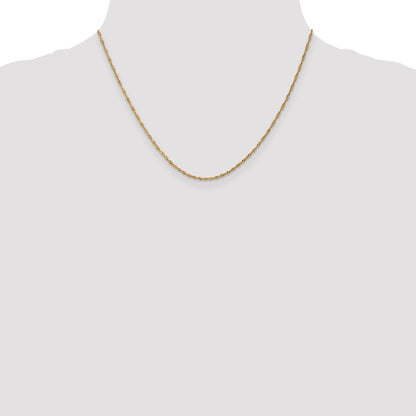 1.3mm Singapore Chain - Yellow Gold