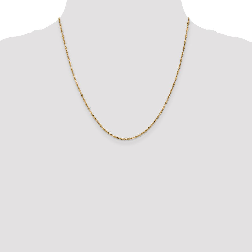 1.3mm Singapore Chain - Yellow Gold