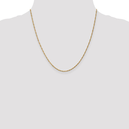 1.3mm Singapore Chain - Yellow Gold