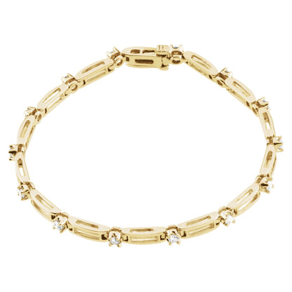 3/4 CTW Natural Diamond Line 7" Bracelet