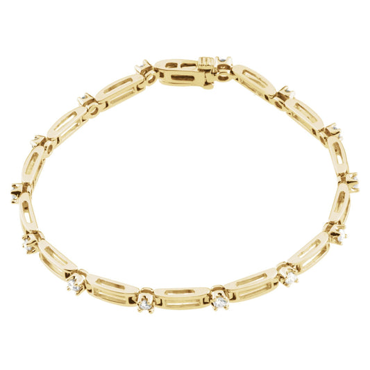 3/4 CTW Natural Diamond Line 7" Bracelet
