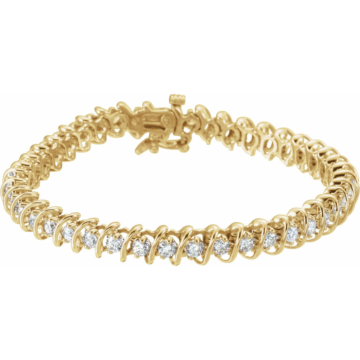 3 1/3 CTW Natural Diamond Line 7" Bracelet