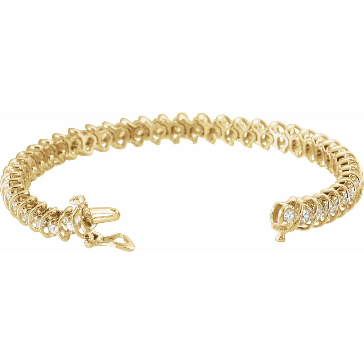 3 1/3 CTW Natural Diamond Line 7" Bracelet