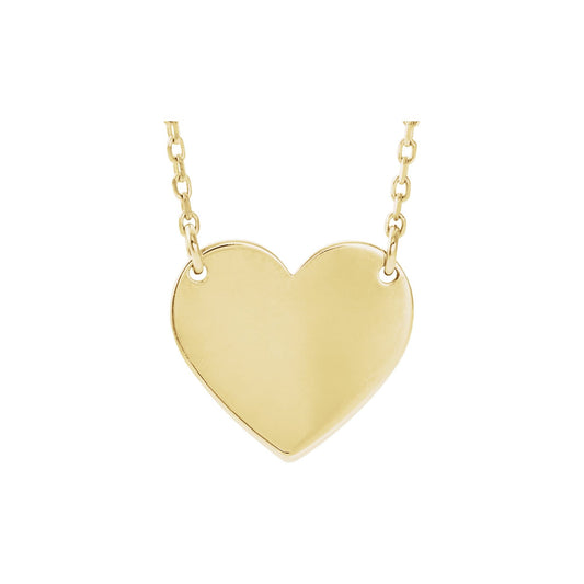 Engravable Heart 16-18" Necklace