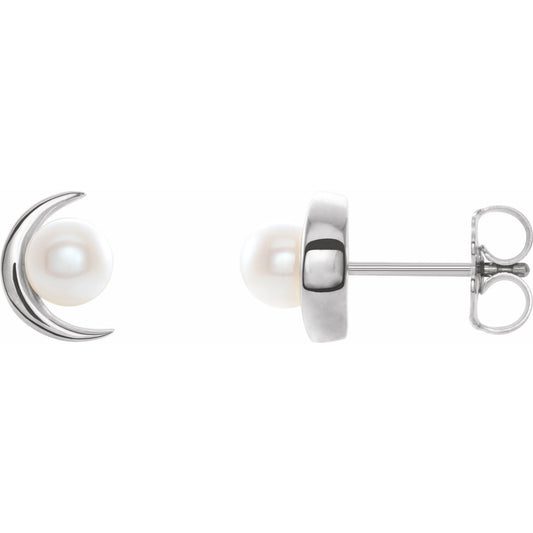 Cultured White Freshwater Pearl Earrings