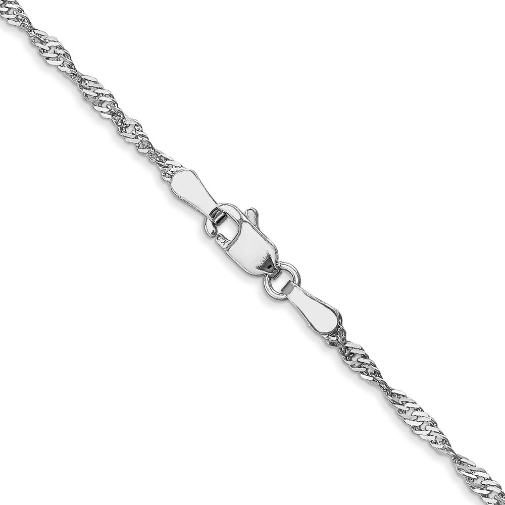 1.6mm Singapore Chain - White Gold