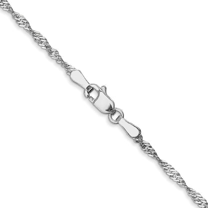 1.6mm Singapore Chain - White Gold