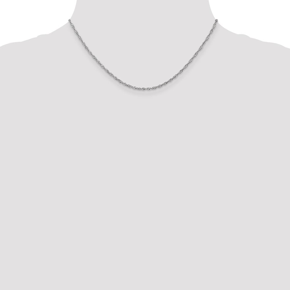1.6mm Singapore Chain - White Gold