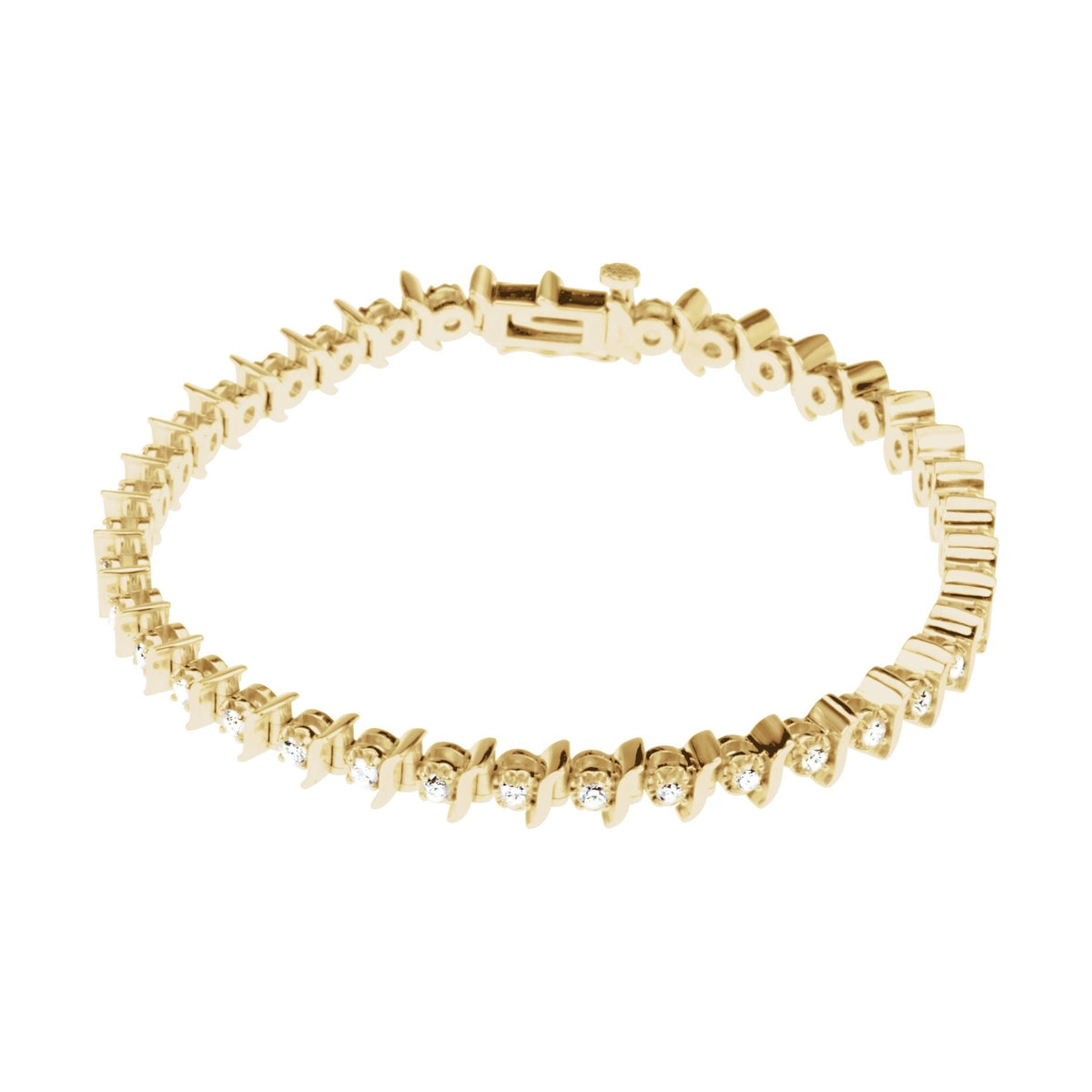 1 1/2 CTW Natural Diamond Line 7 1/4" Bracelet