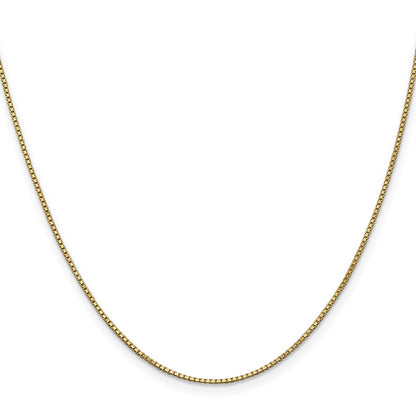 1mm Box Chain - Yellow Gold