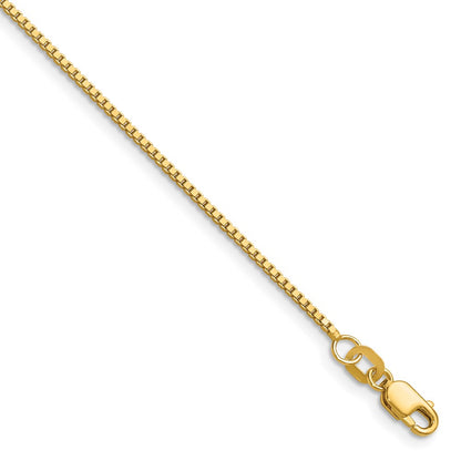 1mm Box Chain - Yellow Gold