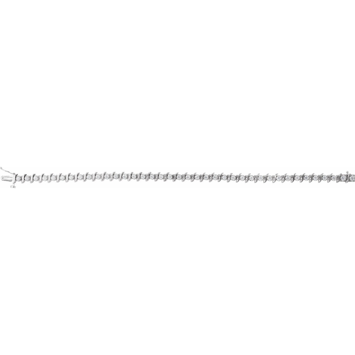 1 1/2 CTW Natural Diamond Line 7 1/4" Bracelet