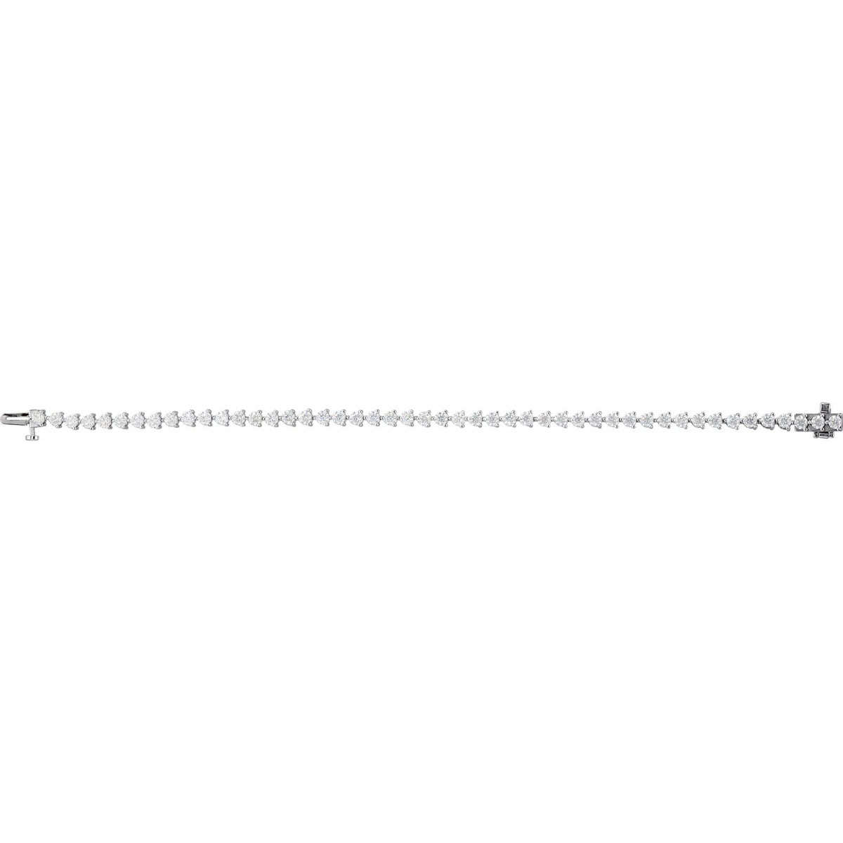 4 3/4 CTW Natural Diamond Line 7 1/4" Bracelet