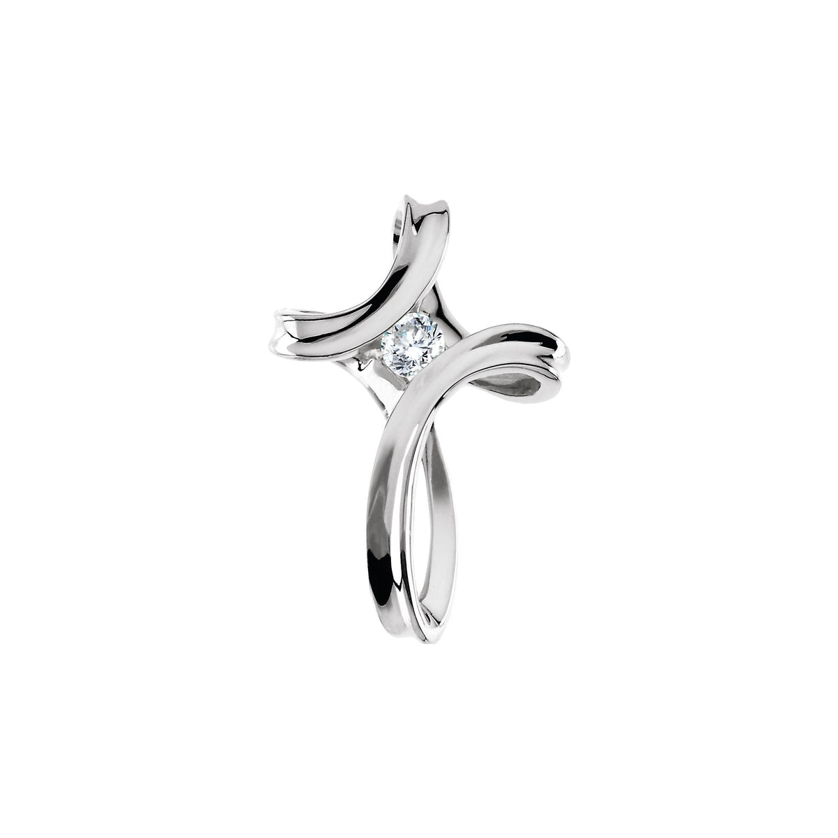 Natural Diamond Cross Pendant