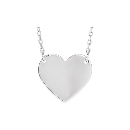 Engravable Heart 16-18" Necklace