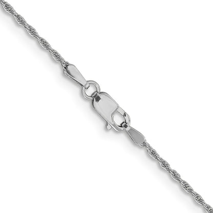 1.3mm Loose Rope Chain - White Gold