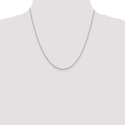 1.3mm Loose Rope Chain - White Gold