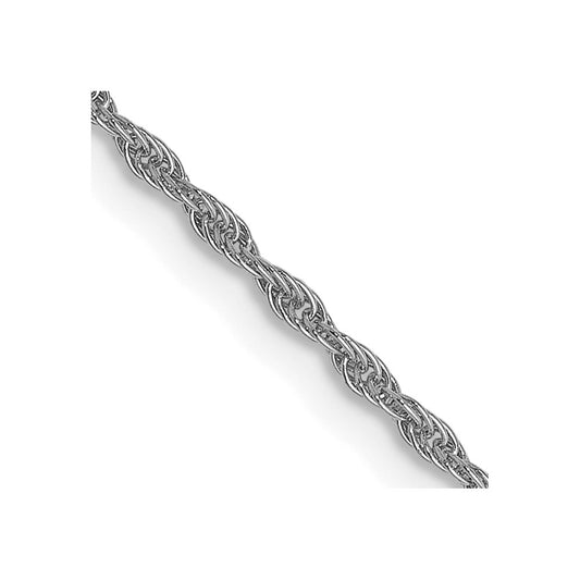 1.3mm Loose Rope Chain - White Gold