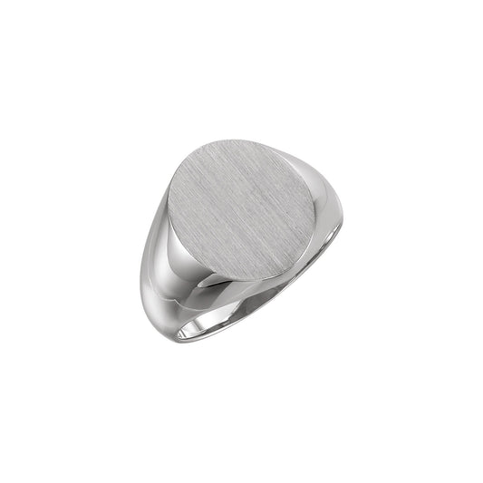 16x14 mm Oval Signet Ring